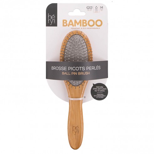 Brosse bambou picots perlés